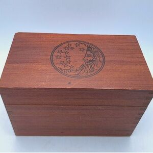 Procter & Gamble Recipe Box w Orig Retired Company Logo Man Moon & Stars